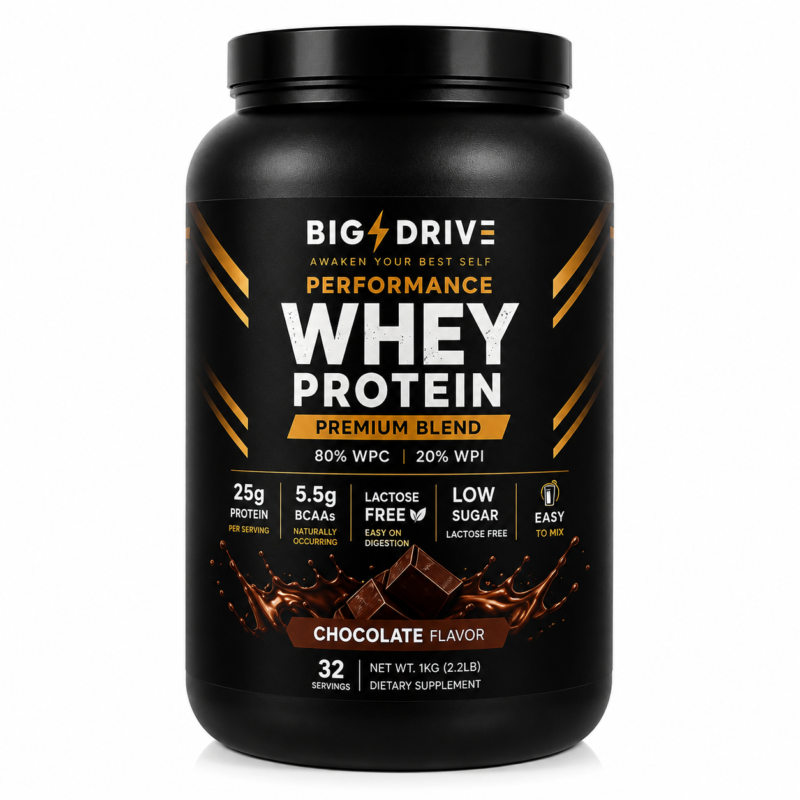 Big Drive Performance Whey Protein Premium Blend Chocolate 1kg